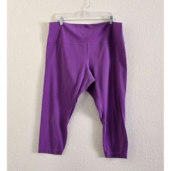 Lululemon Align High Rise Crop Size 20 Leggings Purple Butter Soft - Picture 7 of 7